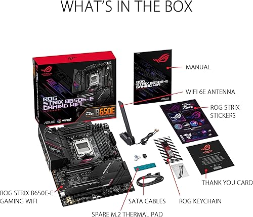 Miniatura 6 de ASUS ROG Strix B650E-E Gaming WiFi AM5 (LGA1718) Ryzen 7000 - Placa base para juegos (16+2 etapas de potencia, DDR5, 4X M.2 ranuras, PCIe 5.0, WiFi