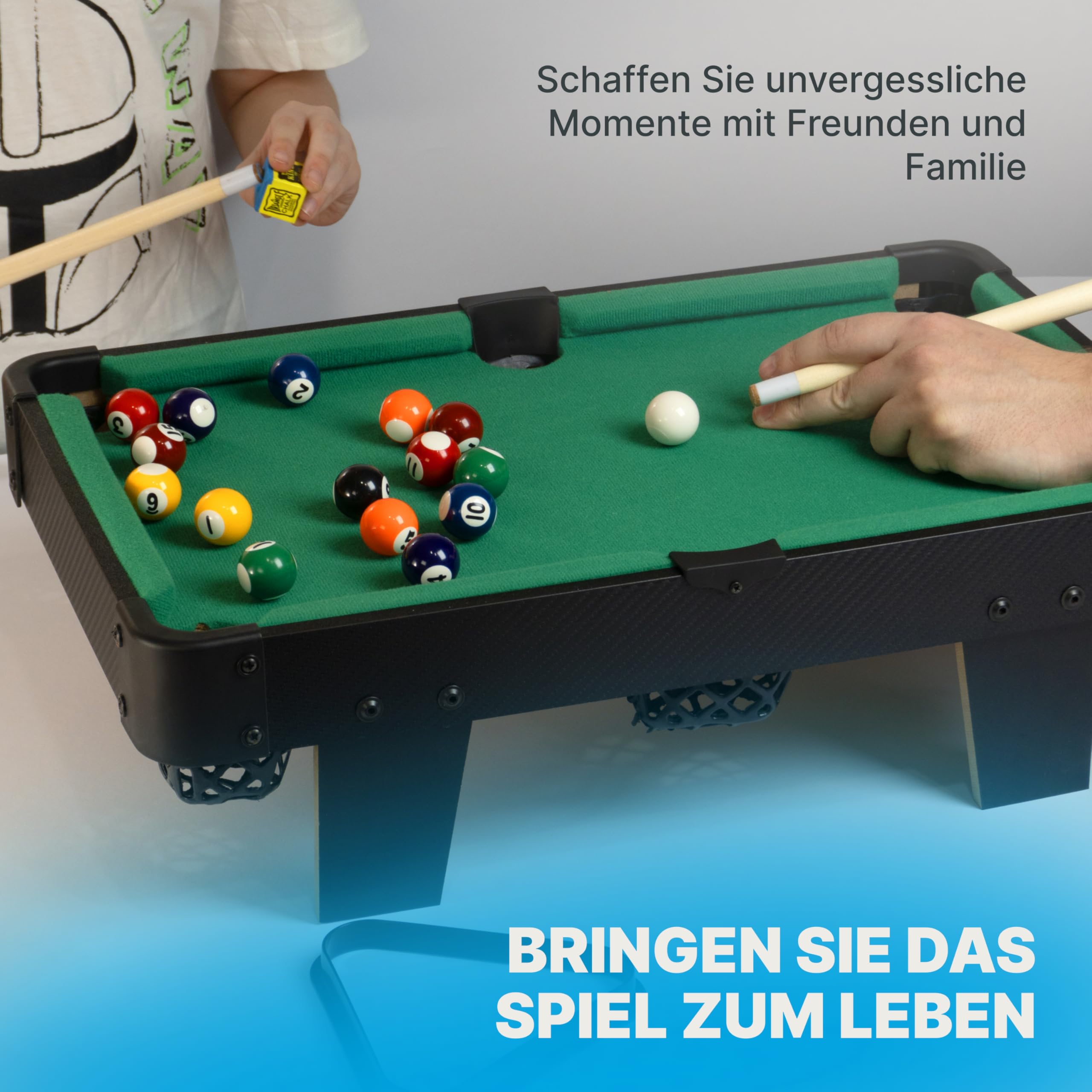 Spieltisch 50 cm Kleiner Billardtisch Mini-Billardtisch für Familienspielabende