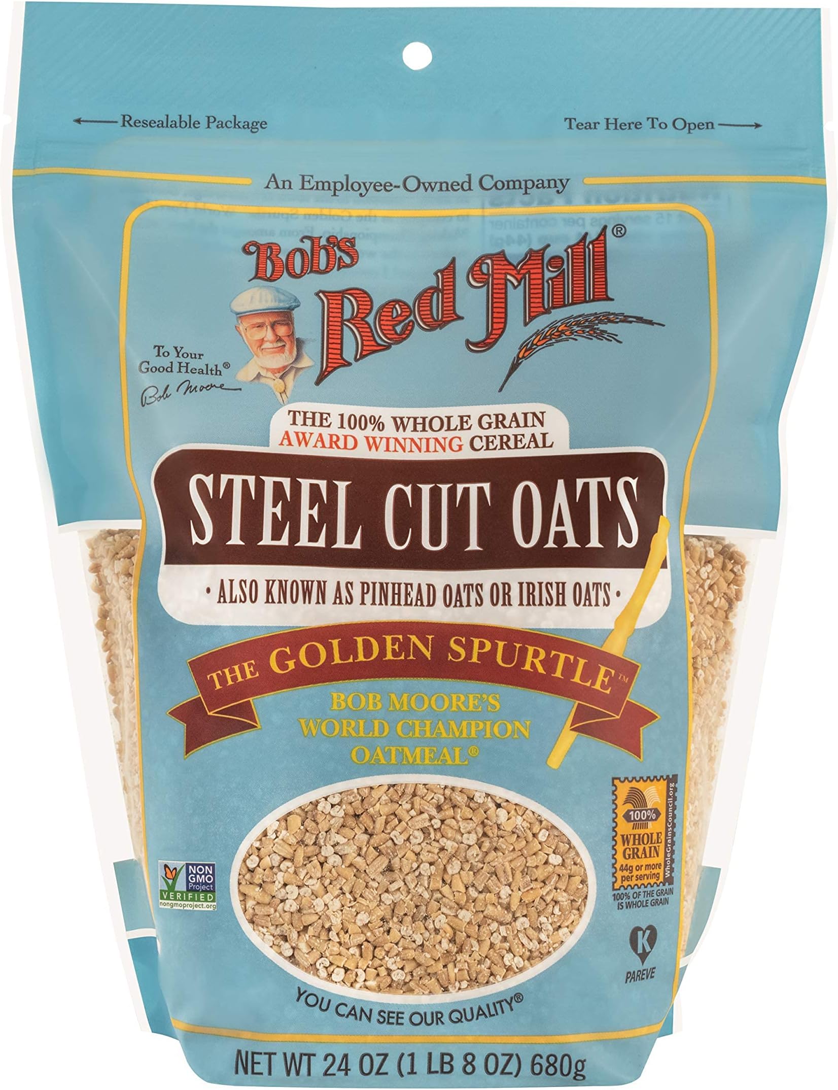 Bob's Red Mill Oats Steel Cut - 24 oz - 2 pk