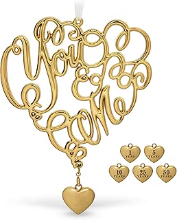 Hallmark Keepsake Christmas Ornament 2019 Our Anniversary, You and Me, Metal - coolthings.us