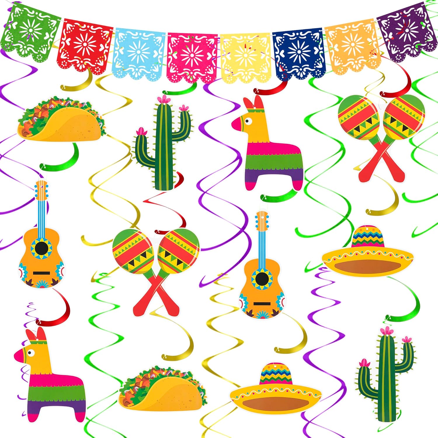 Cinco De Mayo Decorations, 37 PCS Fiesta Party Decorations