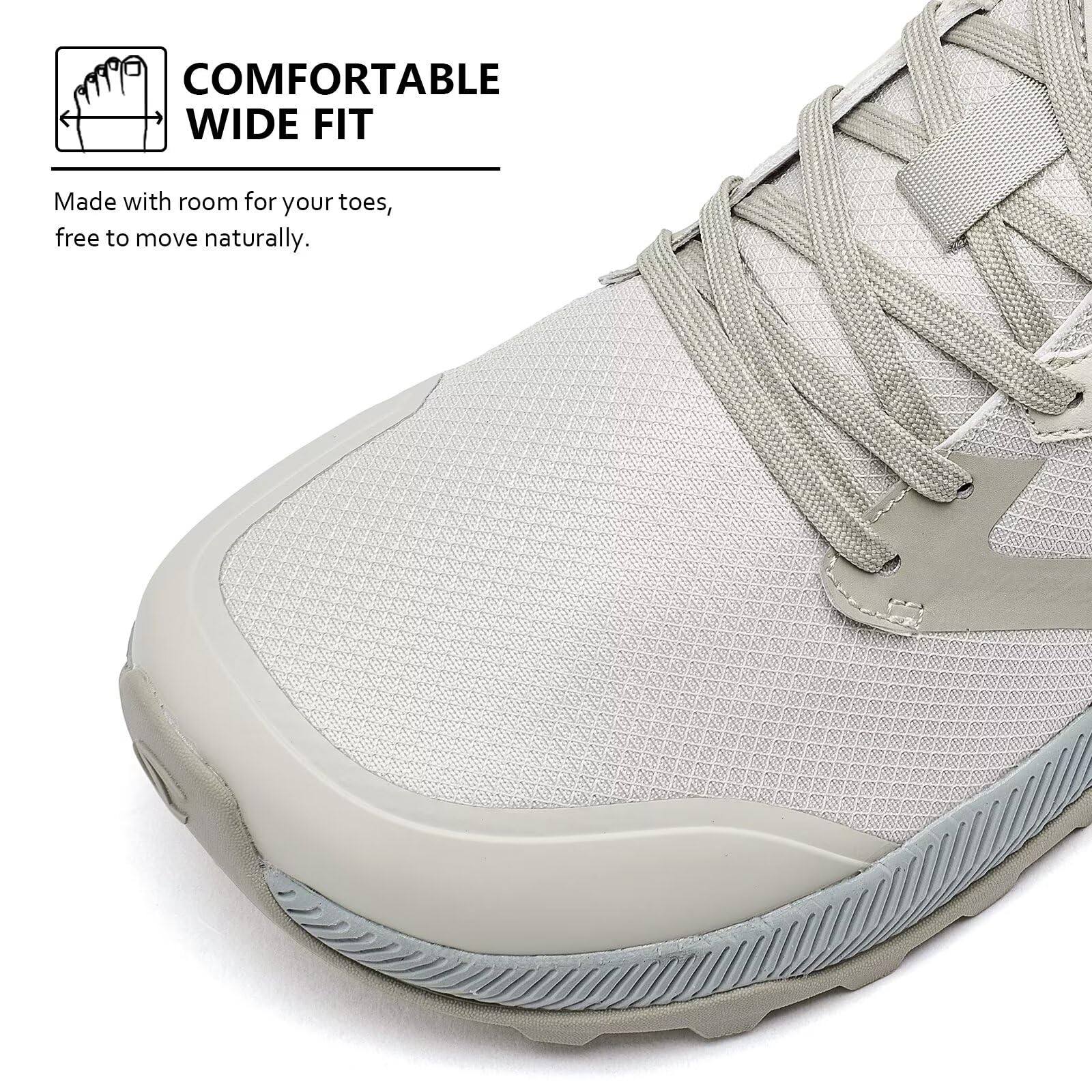 HOBIBEAR Męskie buty do biegania w terenie Trail Running Wide Toe Non-Slip