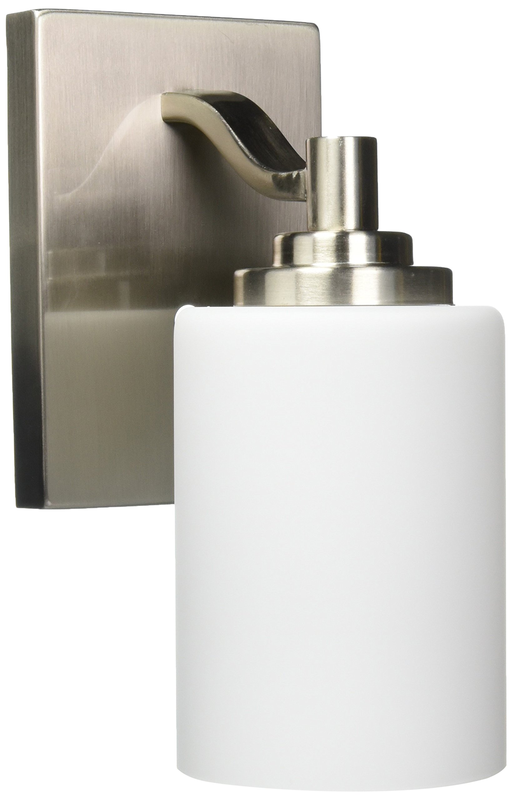 Trans Globe Lighting 70521 BN Mod Pod Collection 9 Inch One Light Wall Sconce/Bathroom Vanity I in a Brushed Nickel Finish I Traditional Style Light Fixture I