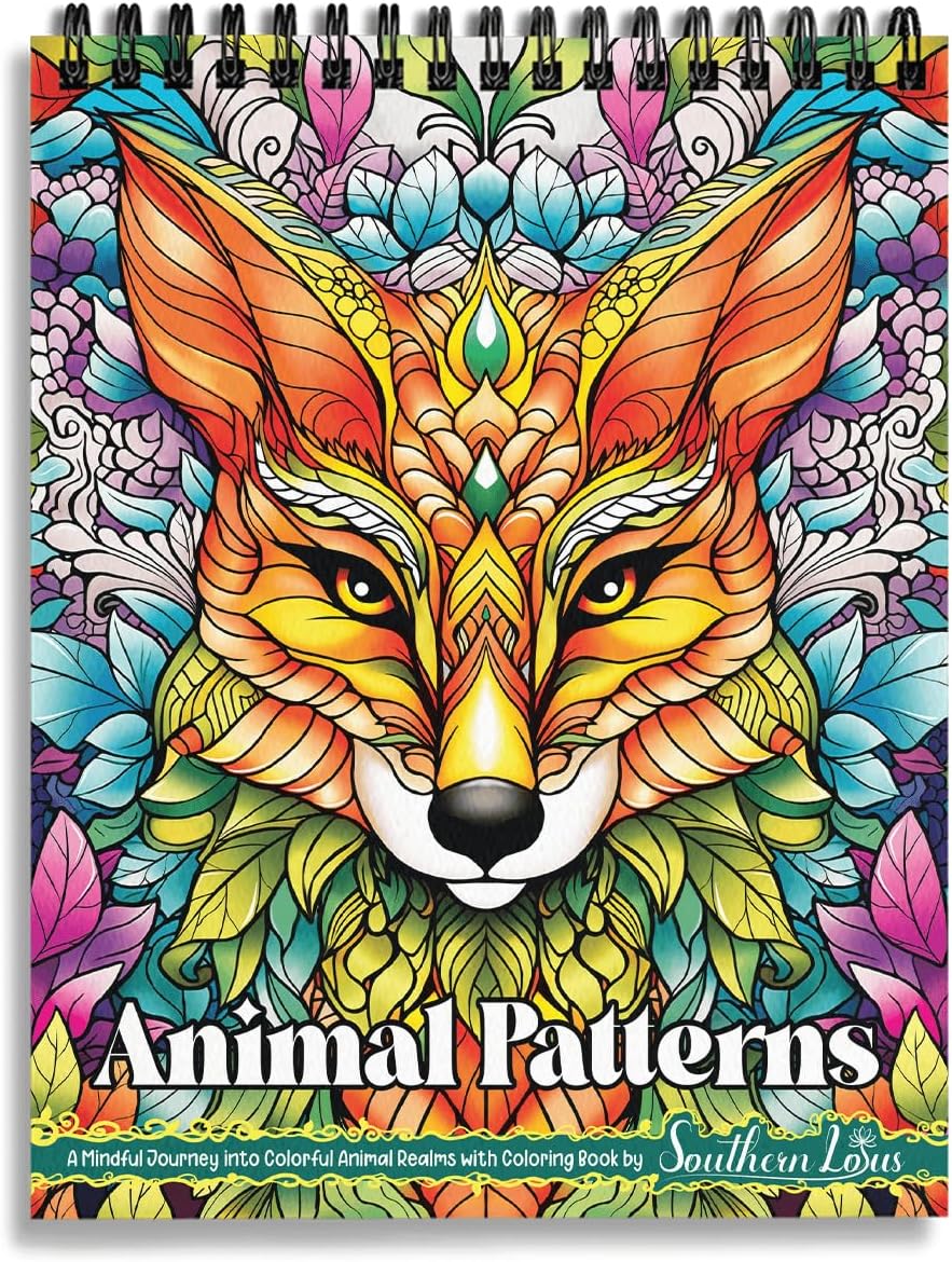 SOUTHERN LOTUS Animal Patterns Spiral Coloring Book Nepal | Ubuy
