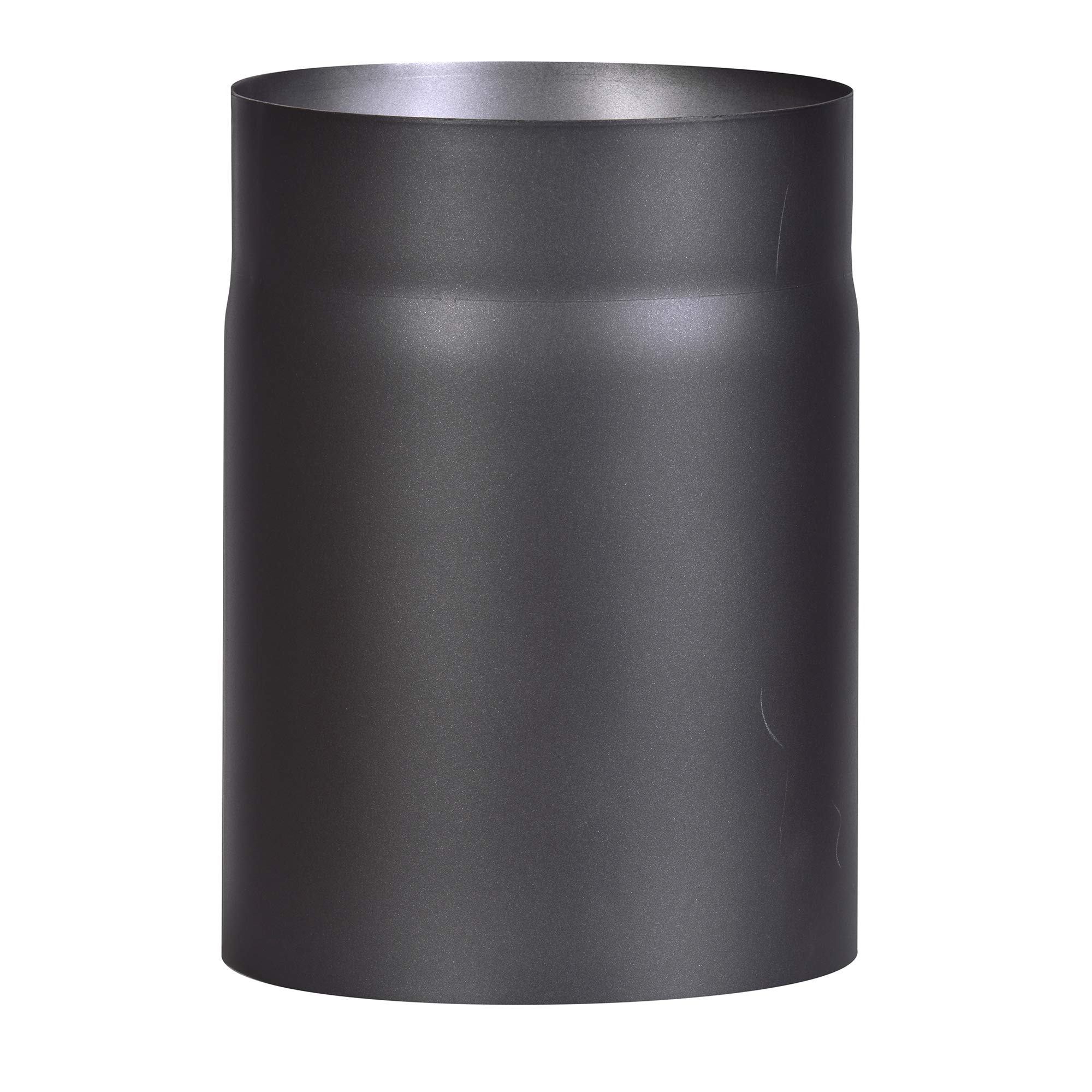 FIREFIX R180/2 - Canna fumaria in Acciaio Spesso 2 mm, Diametro 180 mm, per stufe e fuochi Senotherm, Lunghezza 250 mm, Colore: Nero