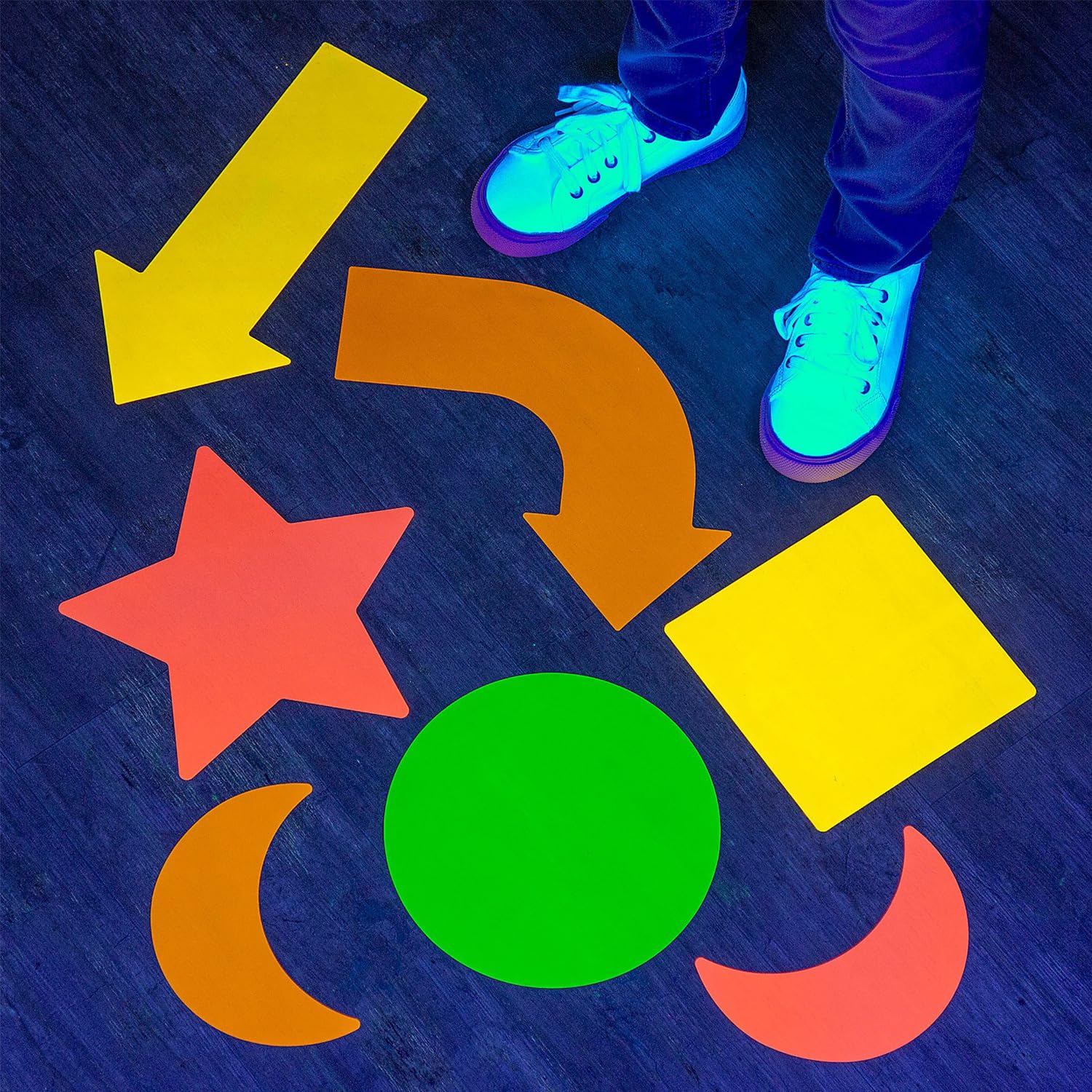 Autocollants de sol en vinyle fluo pour dynamiser les salles de classe