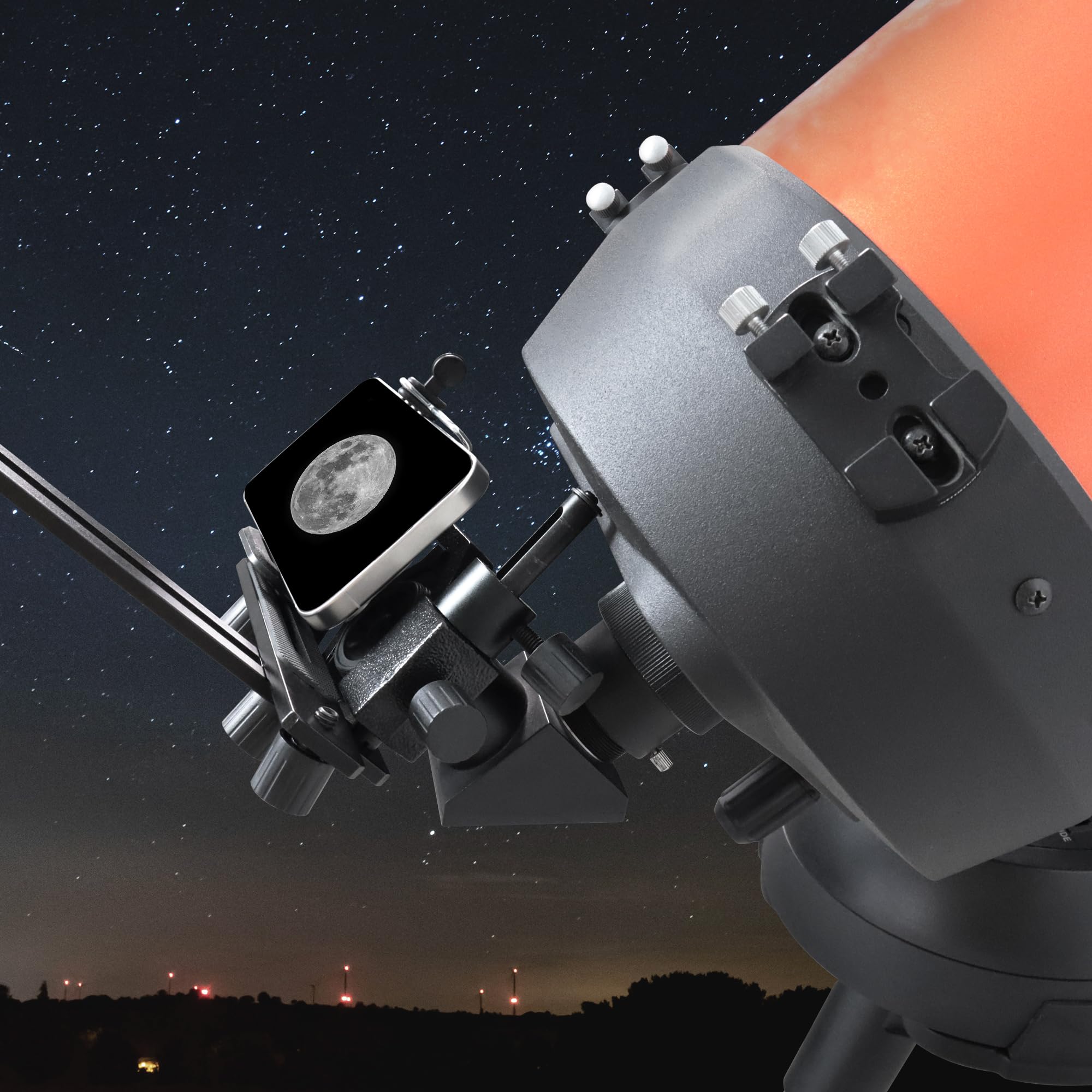 Soporte universal para adaptador de cámara de telescopio para teléfono celular, funciona con telescopio, telescopio, microscopio, monocular, binocular