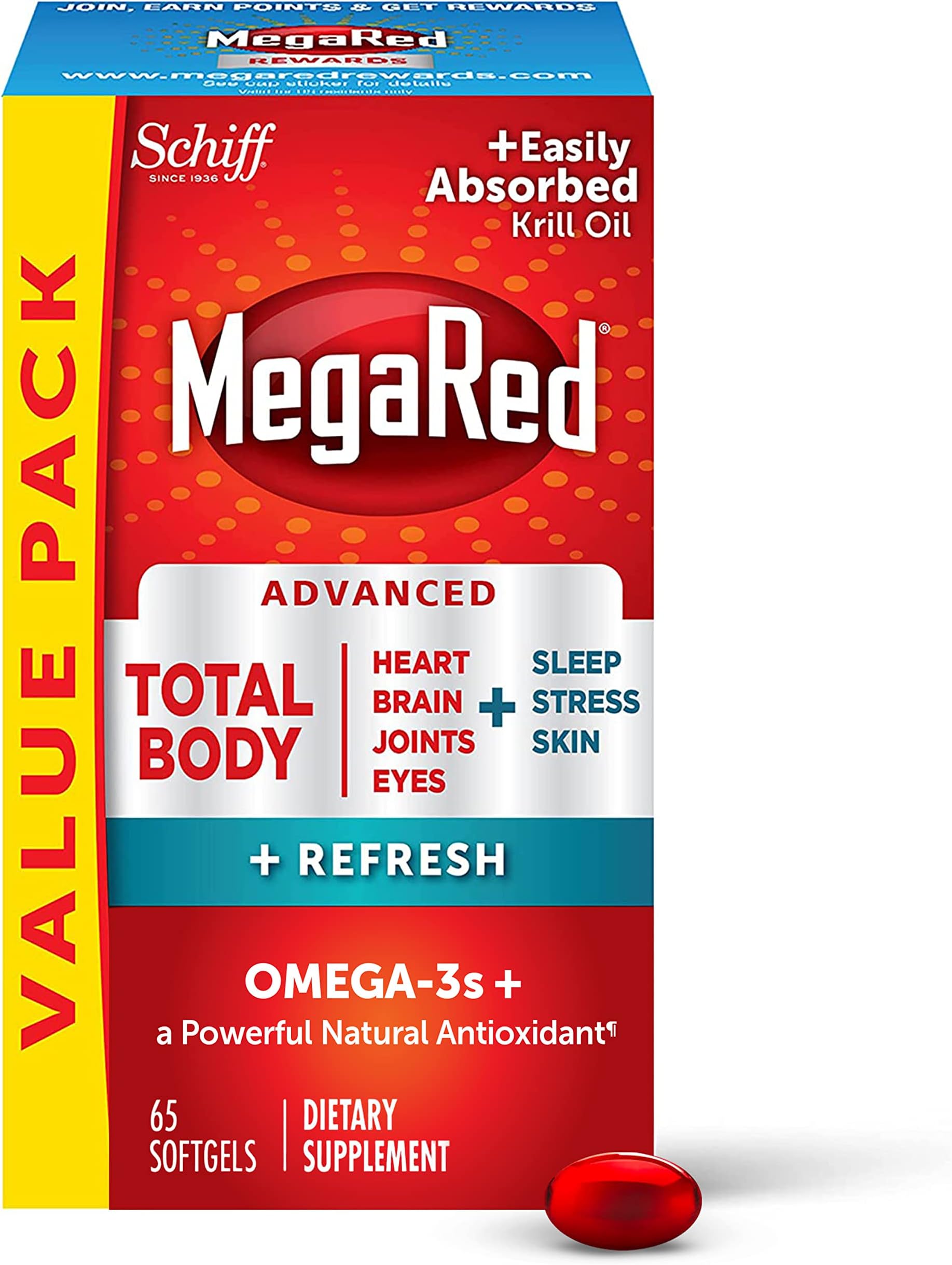 MegaRed Advanced 4in1 900mg, 120 softgels Value Pack (2