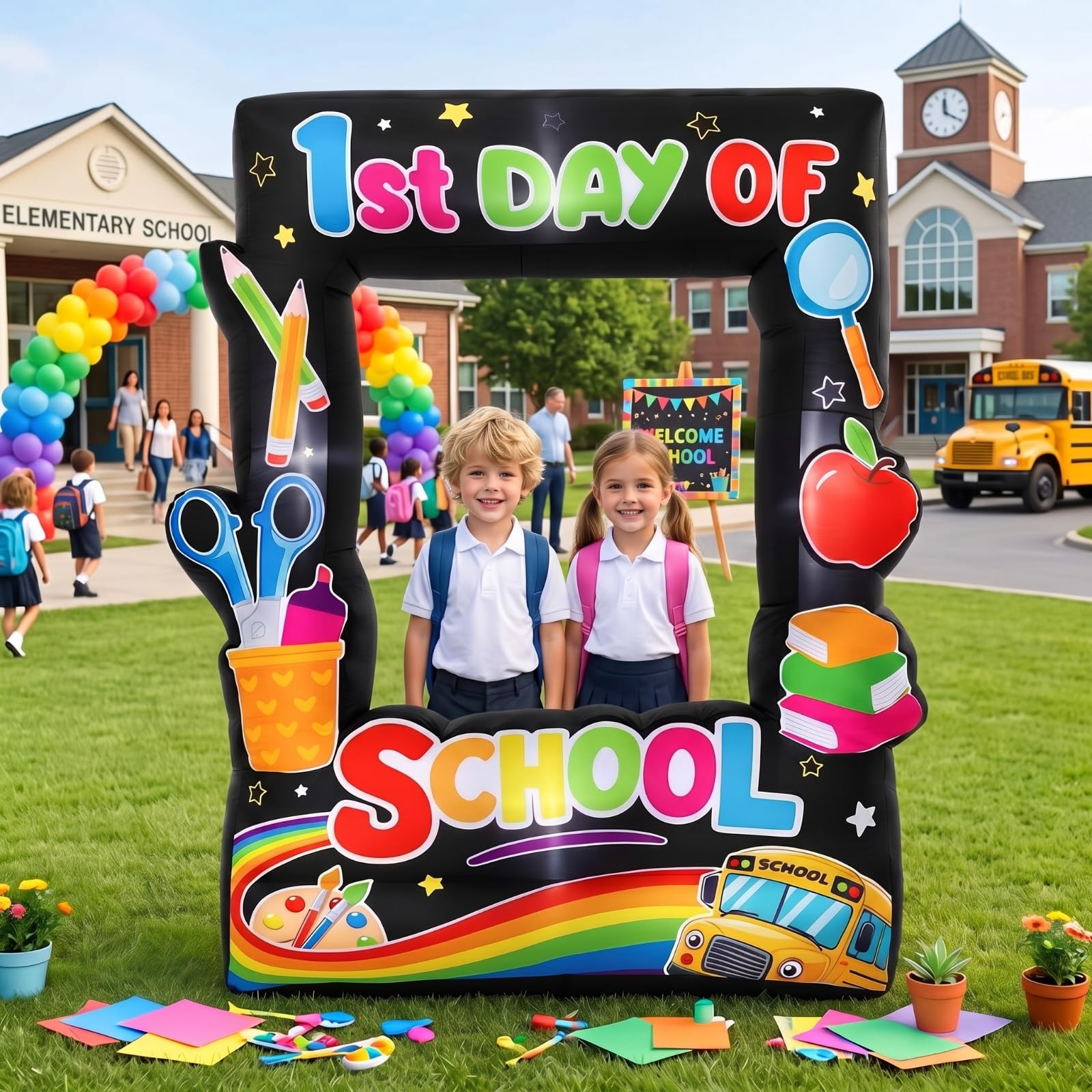 Photo 1 of Soulchen 6FT Inflatable First Day of School Photo Booth Frame