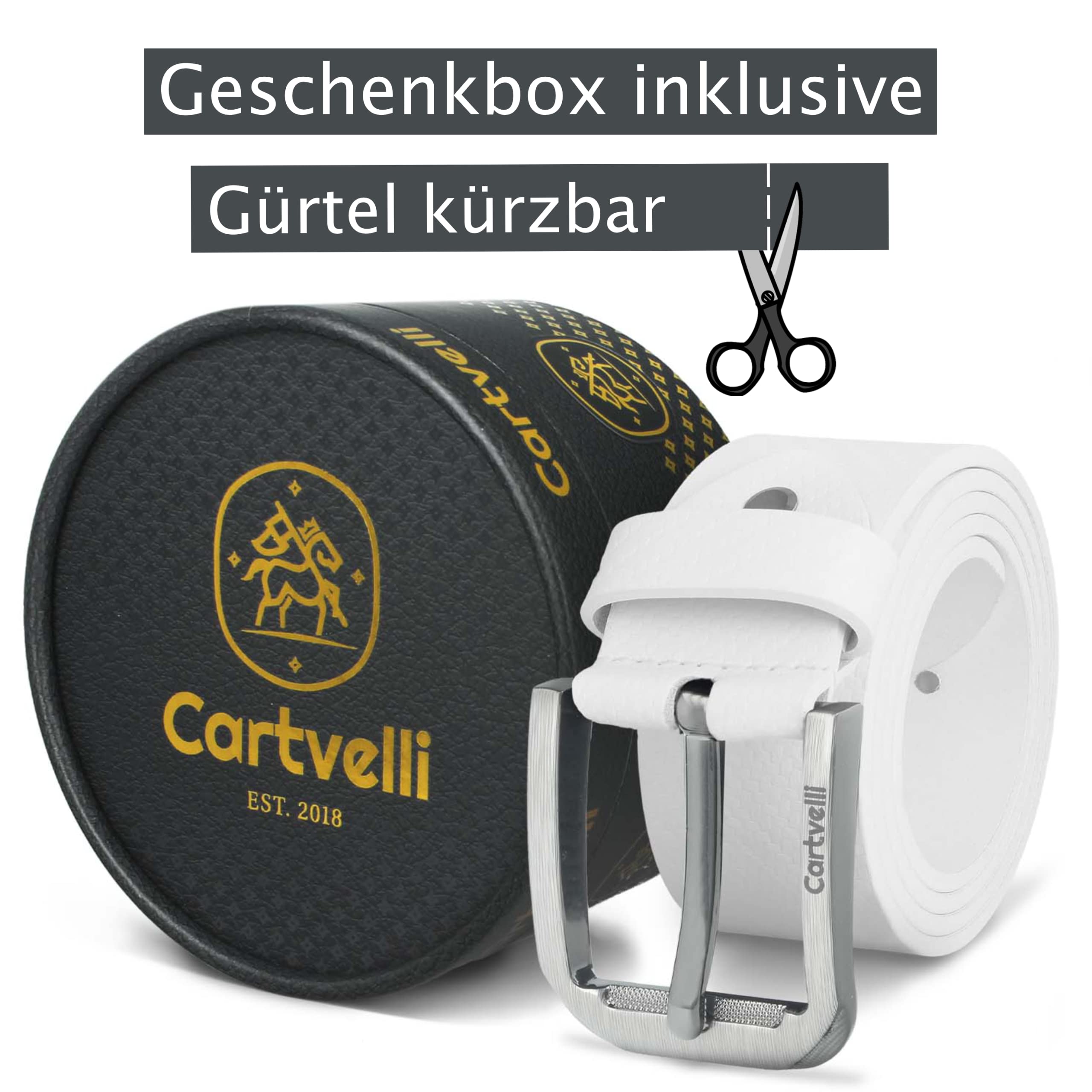 Premium Ledergürtel Herren Carbon - Made in Germany mit Geschenkbox - Echtleder Gürtel 40mm