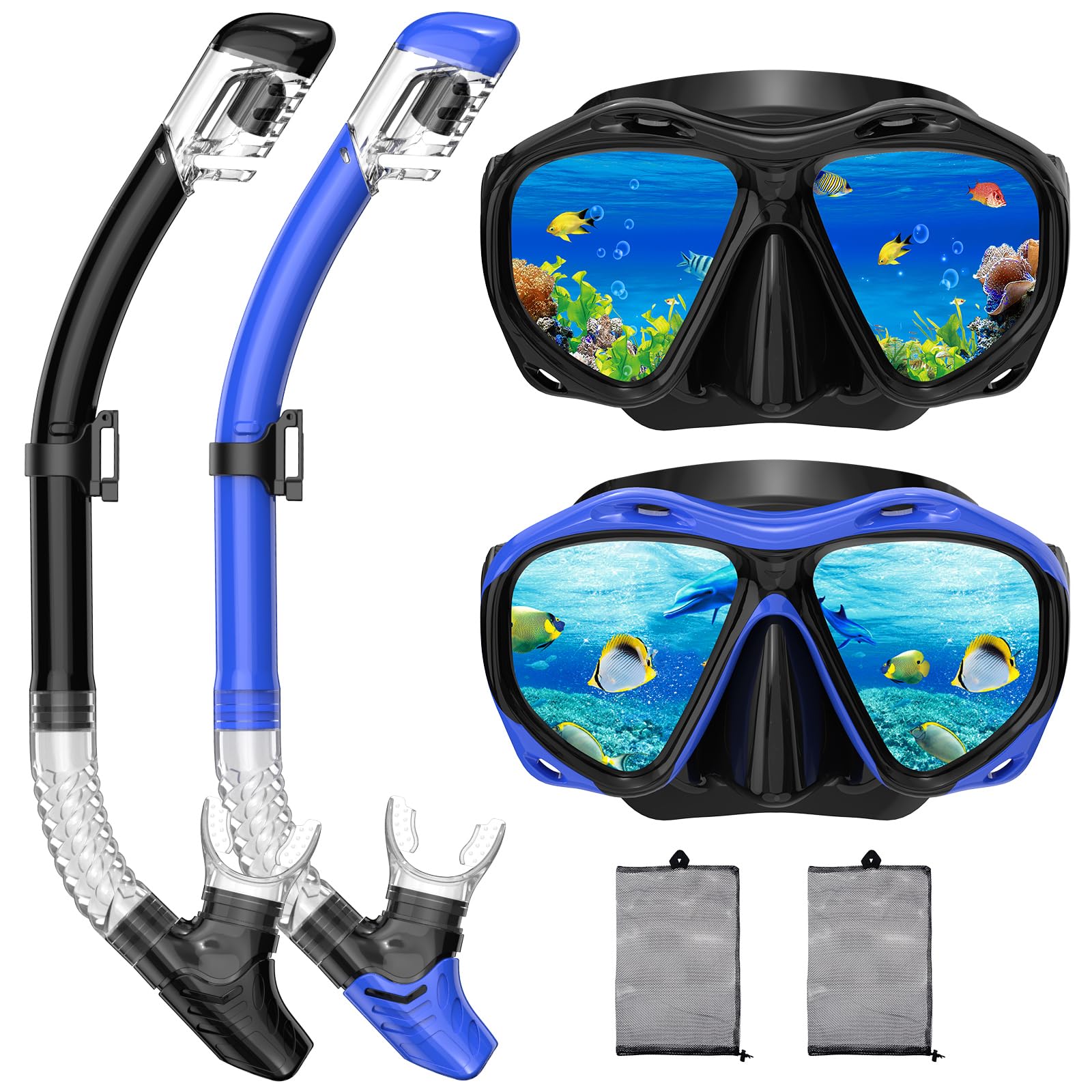 Equipo de esnórquel para adultos, juego de máscara de esnórquel para adultos, gafas de natación