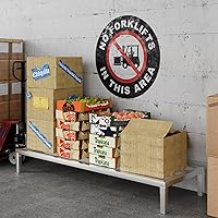 Vista 61 de 60" Long x 24" Wide Height: 12" Off The Floor Aluminum Dunnage Rack Storage in Restaurant, Kitchens and Garages and More!