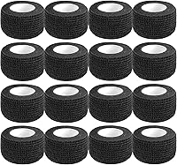 Vista 1 de Vendaje autoadhesivo, 2.5 cm x 5 metros, 16 paquetes de vendajes elásticos flexibles cohesivos, vendaje veterinario, cinta para tatuajes, deportes