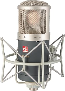 SE ELECTRONICS Gemini II Cardioid Dual Tube Condenser Microphone for Vocals & Instruments - Professional Studio Recording Microphone with Dual Tube Design & Large 1.4" Capsule | For Vocals and Instruments, Professional Studio Recording Microphone with Dual Tube Design and Large 1.4 Capsule