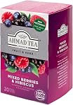 AHMAD TEA Mixed Berries & Herbal d'Hibiscus Tea,20 Nombre