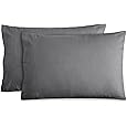 Tribeca Living Standard German Flannel Pillowcases, Set of 2, 200-GSM Heavyweight Cotton, Light Pink