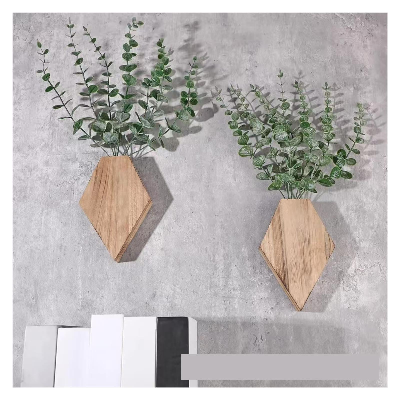 Holzwand-Blumentopf-Dekoration, Kamin-Trockenblumen-Dekoration Für Haushalt