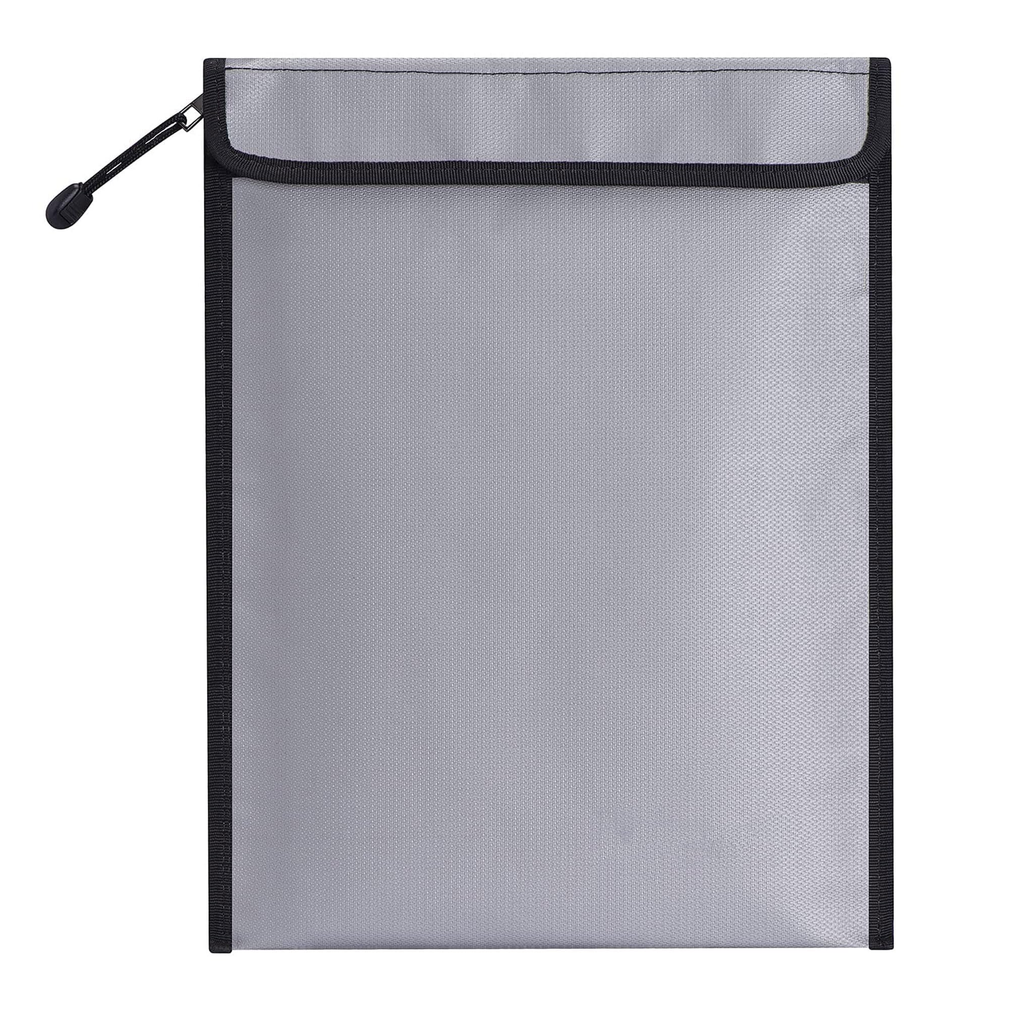 Excefore Fireproof Document Bag, Upgraded 15”x11” Waterproof and Fireproof Money Bag with Zipper, Fire Safe Storage for Cash A4 Legal Documents Valuables,Money,Jewelry,File and Tablet(Grey)