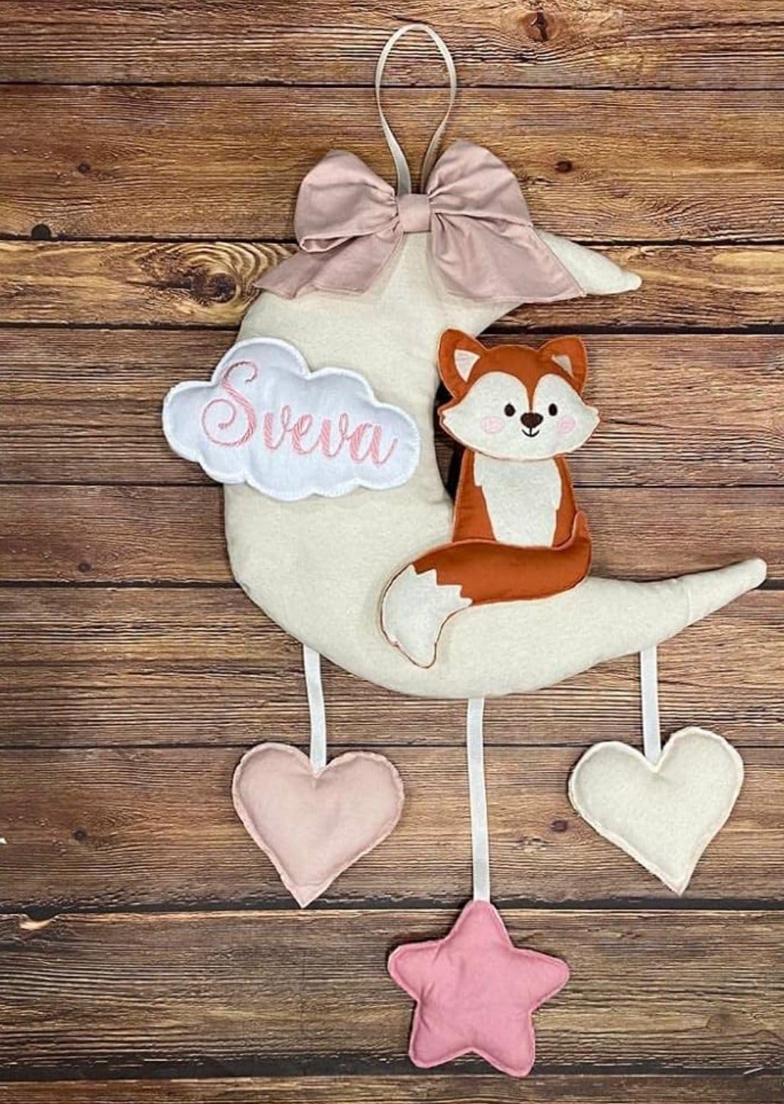 Fiocco Nascita Nuvola Tema Volpe - Personalizzata con Dettagli Rosa o Azzurro - bimba bimbo - Coccarde nascita con nome ricamato - Made in Italy - Handmade - Pri Frog