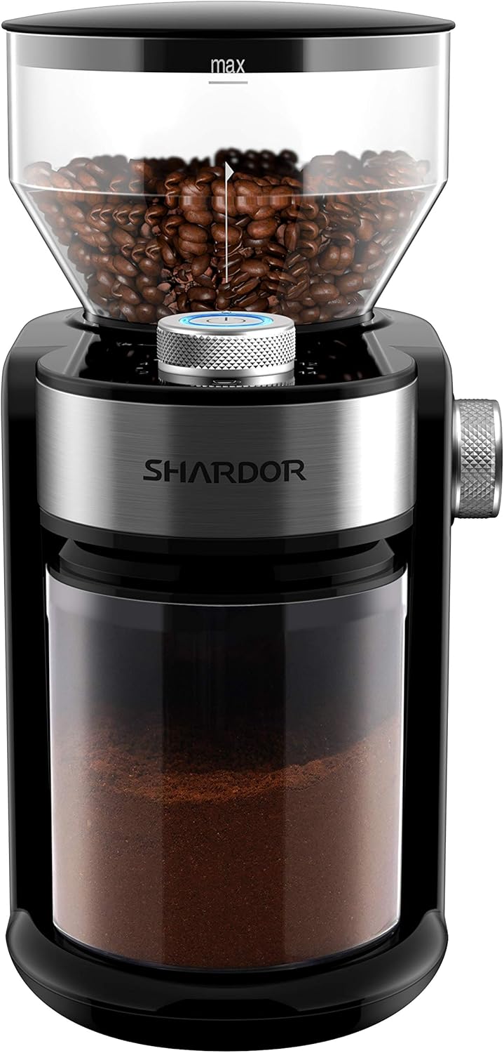 SHARDOR Coffee Grinder Burr Electric, Adjustable Coffee Bean Grinder with 16 Precise Grind Settings, Automatic Burr Mill, Up to 14 Cup