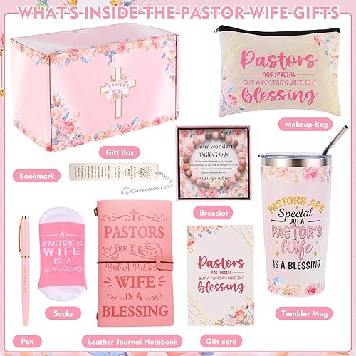 Miniatura 2 de Regalos de apreciación para la esposa del pastor para mujeres, regalos cristianos, regalo único para la esposa del pastor que incluye diario, vaso,