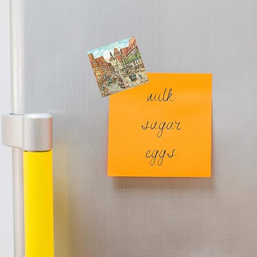 Miniatura 3 de Imán de regalo alemán de azulejos pueblo escena callejera