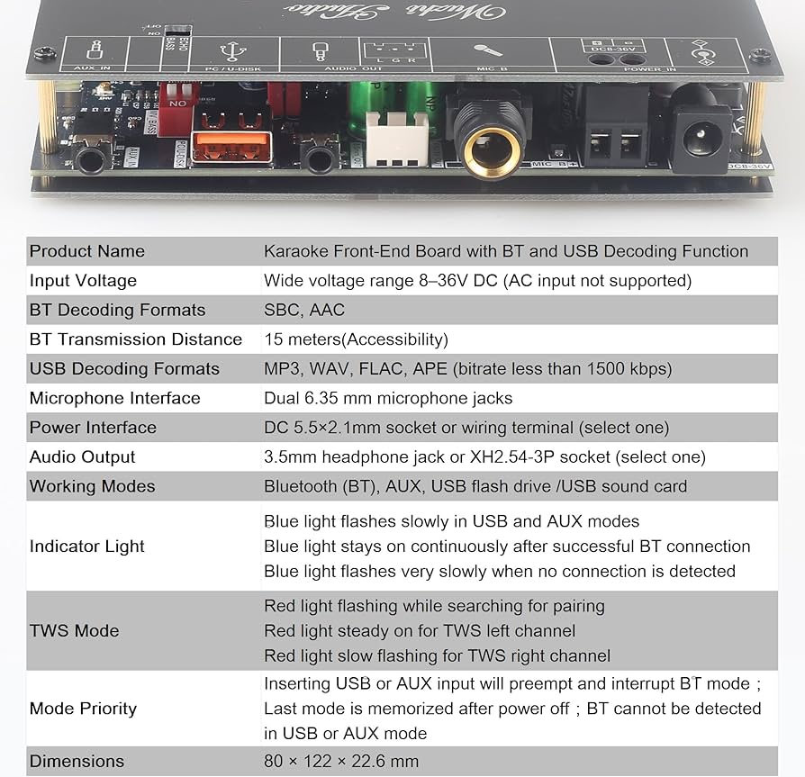 Amazon.com: Wuzhi Audio ZK-Dam H1 with Wide Voltage Input (DC 8 Amazon.com: Wuzhi Audio ZK-Dam H1 with Wide Voltage Input (DC 8