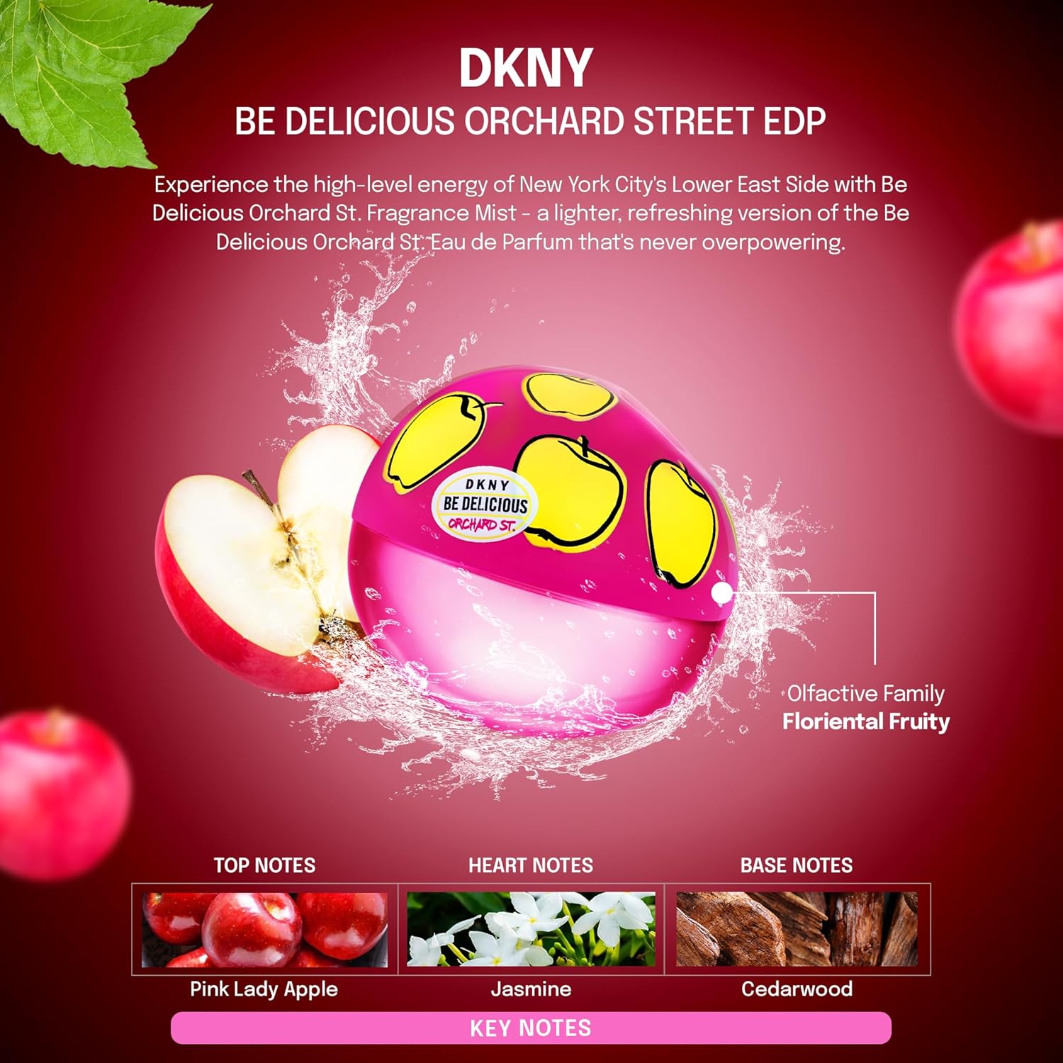 DKNY Be Delicious Orchard St. Eau de Parfum Perfume Spray For Women - Image 4
