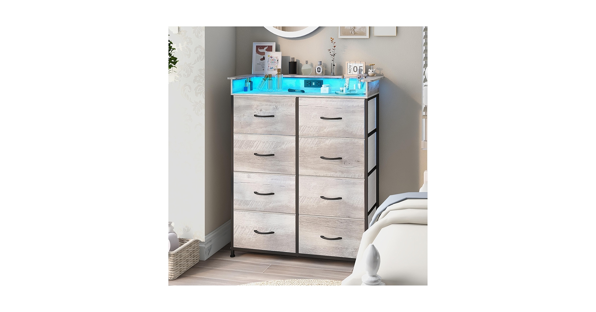 【新品】draw drawers wool 2way tops (GREY) HAUGA storage combination with drawers, gray, 74x215/8x783/8