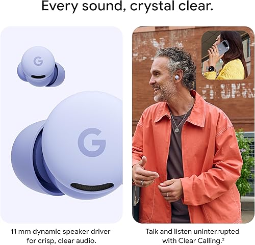 Miniatura 3 de Google Pixel Buds 2a - Auriculares inalámbricos Bluetooth con cancelación activa de ruido y modo de transparencia, ligeros, ajuste cómodo, batería