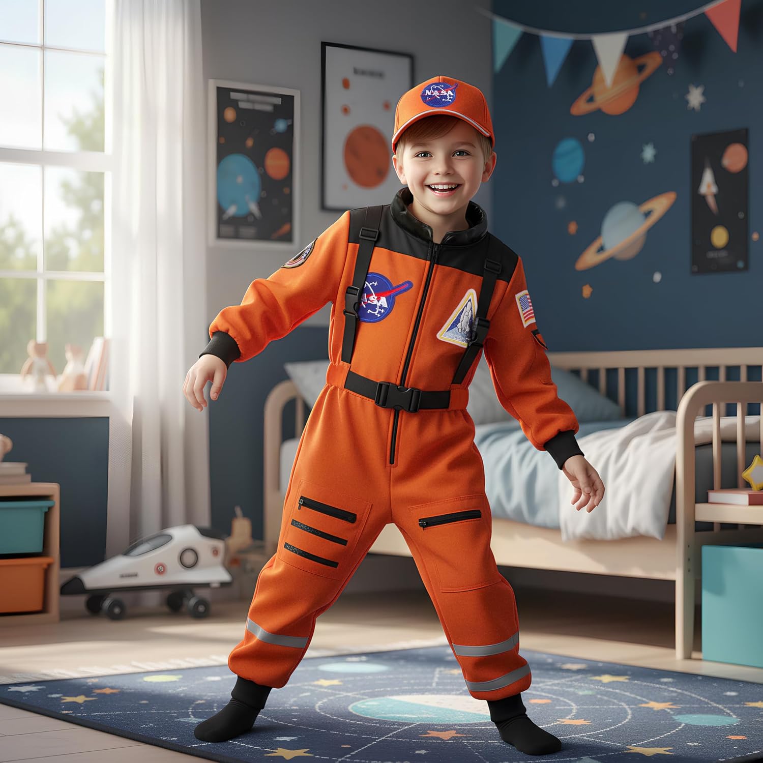 Kids Astronaut Costume Space Outfit for Boys Girls Halloween Dress up - Image 2