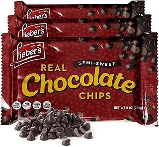 Lieber’s Vegan Semi-Sweet Real Chocolate Chips, 9 oz – Gluten Free, Dair...