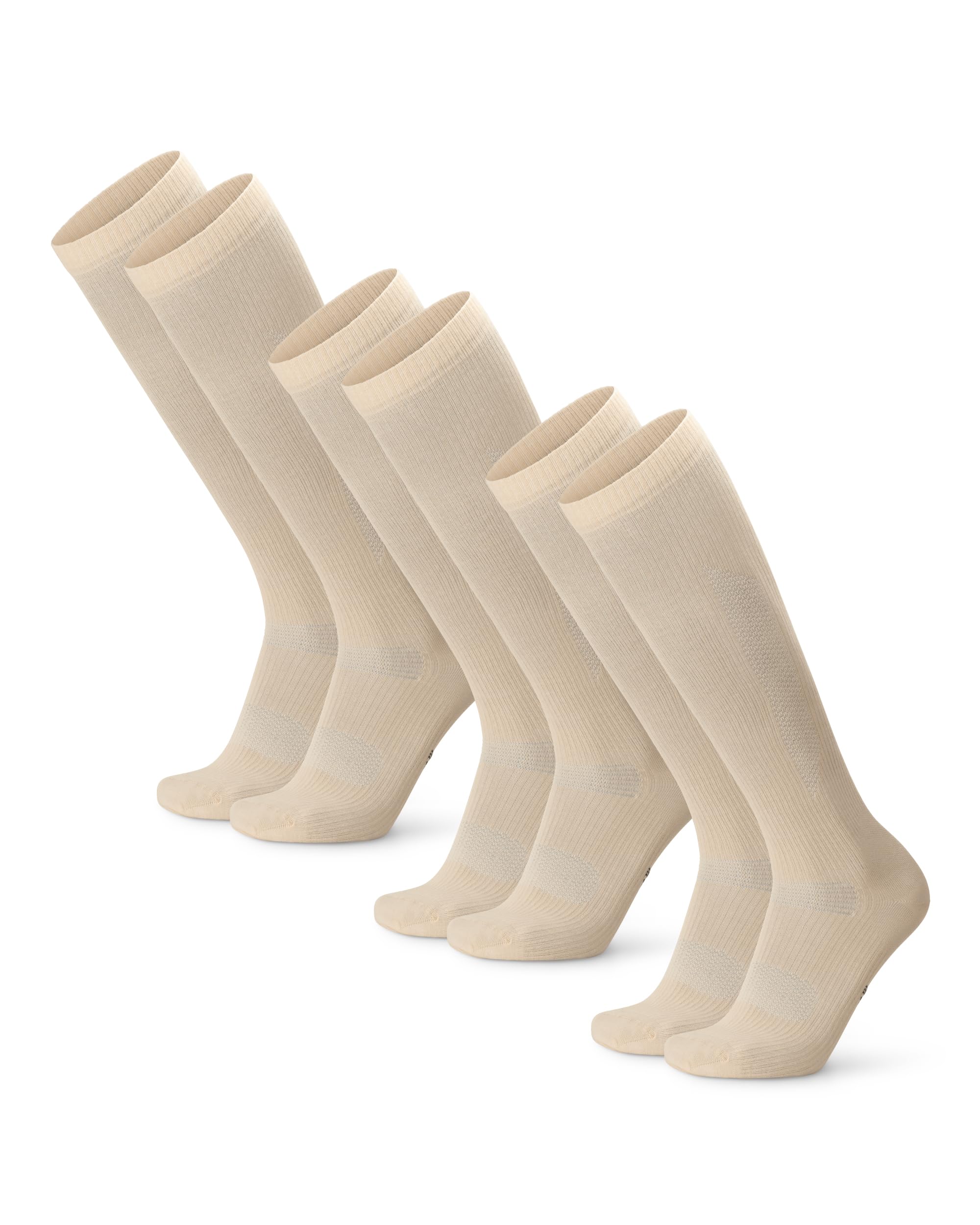 DANISH ENDURANCE Calze di Contenimento in Cotone Biologico 14-18 Mmhg, Lavoro, Sport, Recupero, Uomo e Donna, 3 Paia