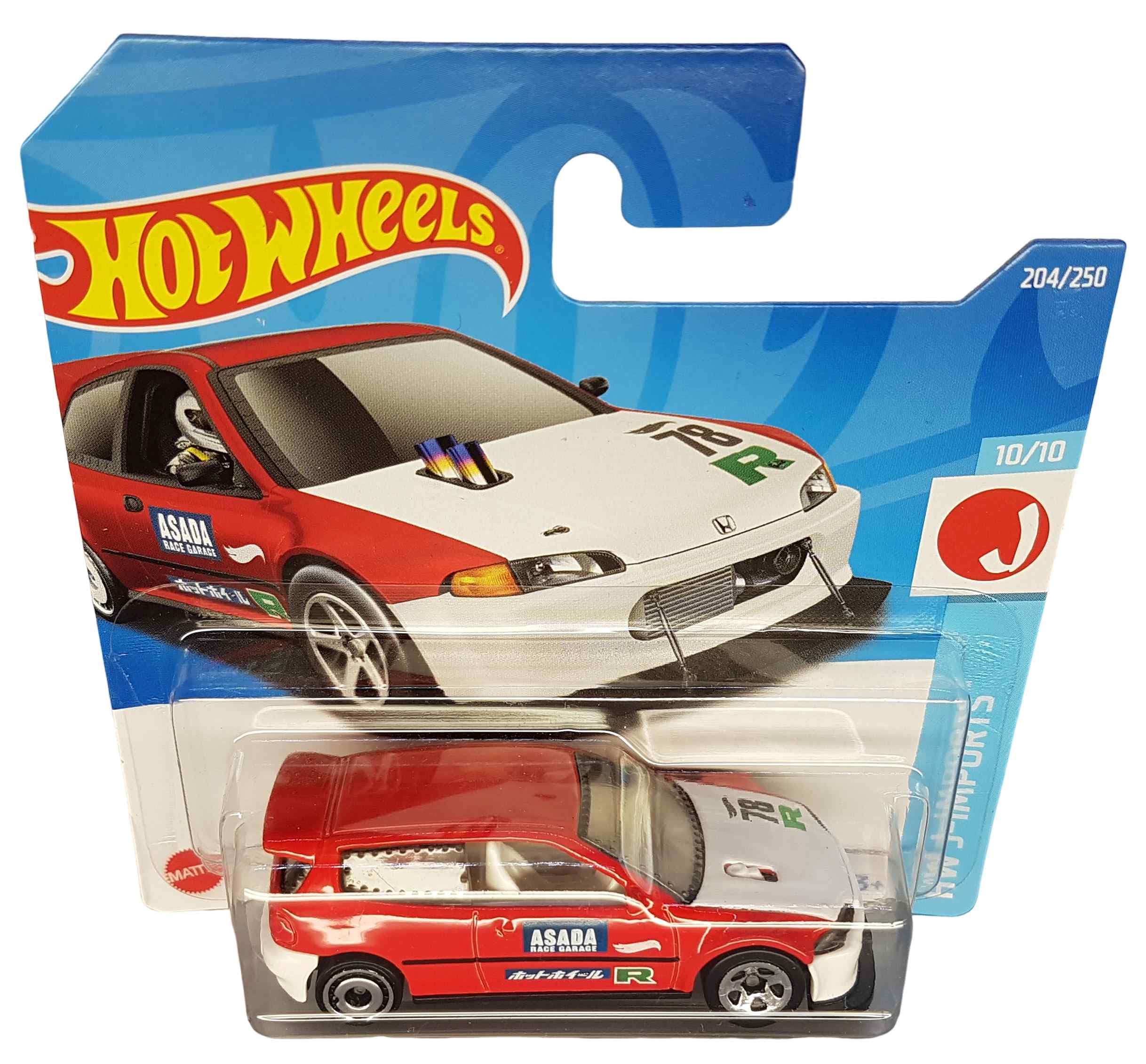 Hot Wheels - Honda Civic Custom - HW J-Imports 10/10 - HCX78 - Short Card - Asada Race Garage - Mattel 2022 - Image 2