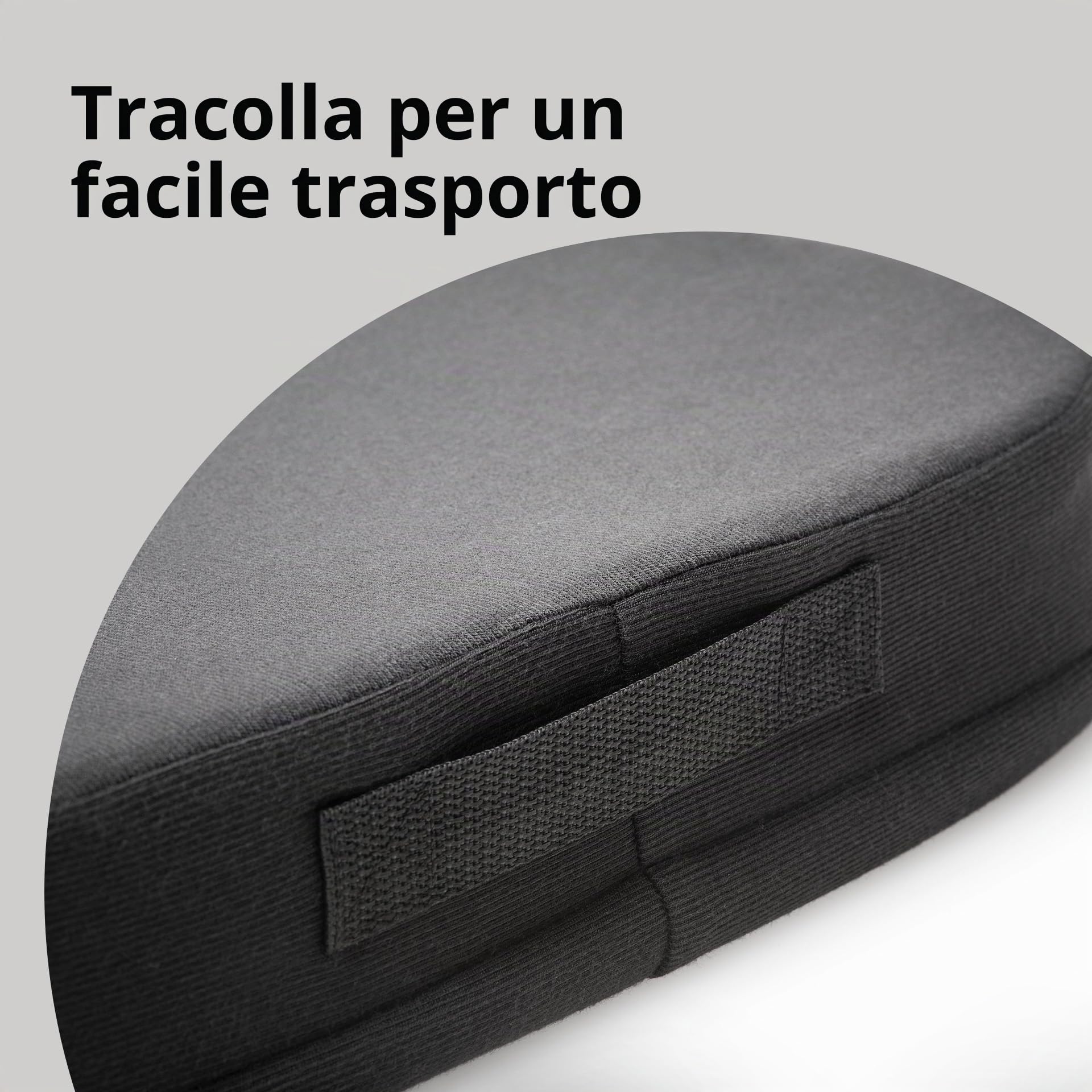 Kensington K55805WW Cuscino per Sedile Ergonomico in Memory Foam, Nero, Sostegno della Schiena, Miglioramento Posturale, Alleviamento della Sciatalgia, Supporto Antiscivolo