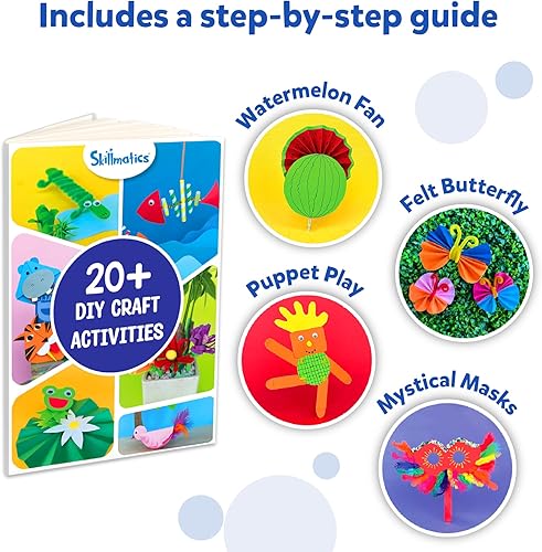 Miniatura 4 de Skillmatics Kit de arte y manualidades definitivo para niños, más de 2000 piezas, suministros de manualidades con guía paso a paso, juego de