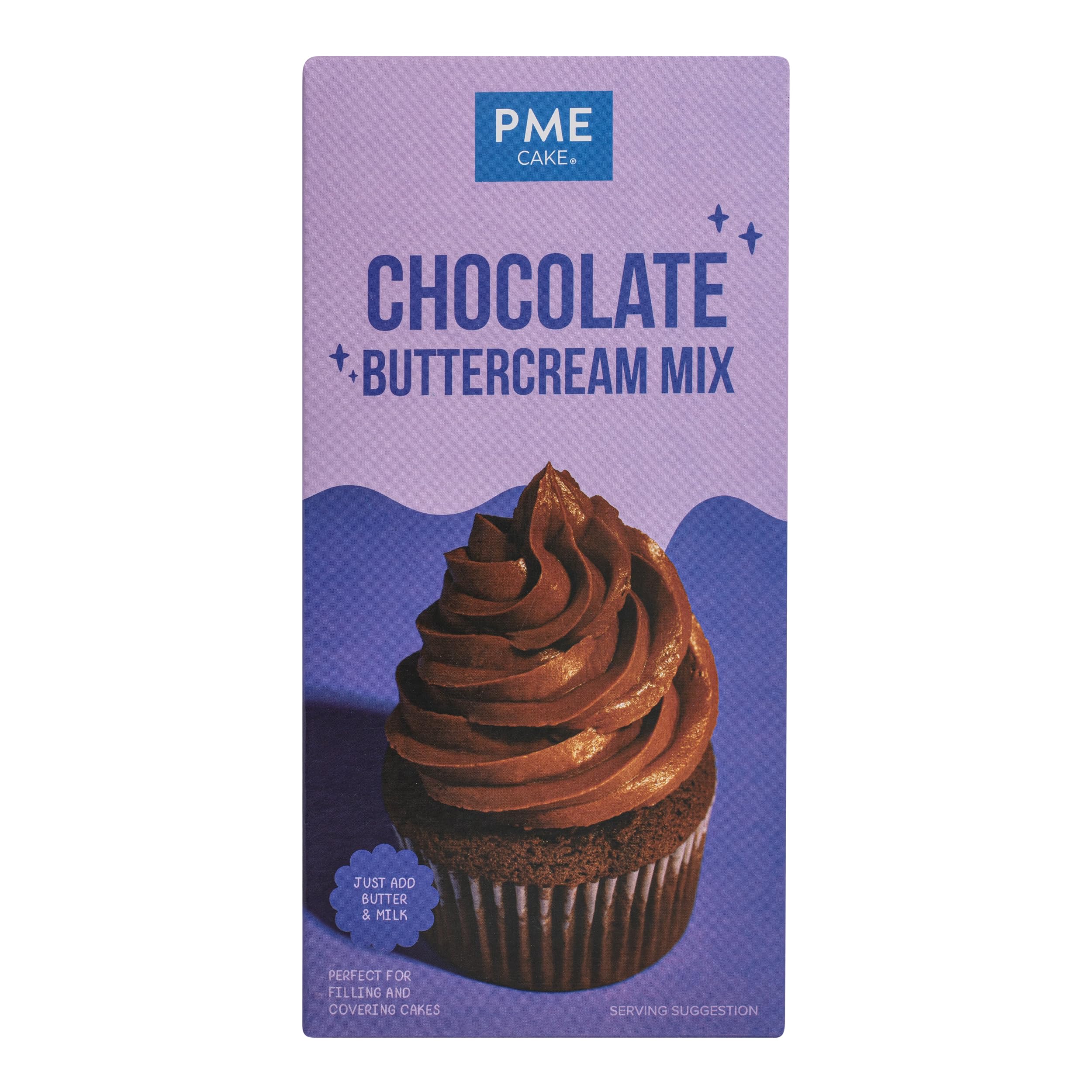PME Creamy Chocolate Buttercream Icing Mix (450g), No-fuss Frosting for Quick & Easy Cake Decorating
