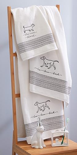 Miniatura 3 de SKL Home by Saturday Knight Ltd. - Toalla de baño de piel Ever Friends, color blanco