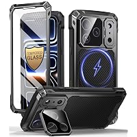 Beeasy Cover per iPhone 17 Pro Metallo con Magsafe, Schermo in Vetro Temperato Protezione