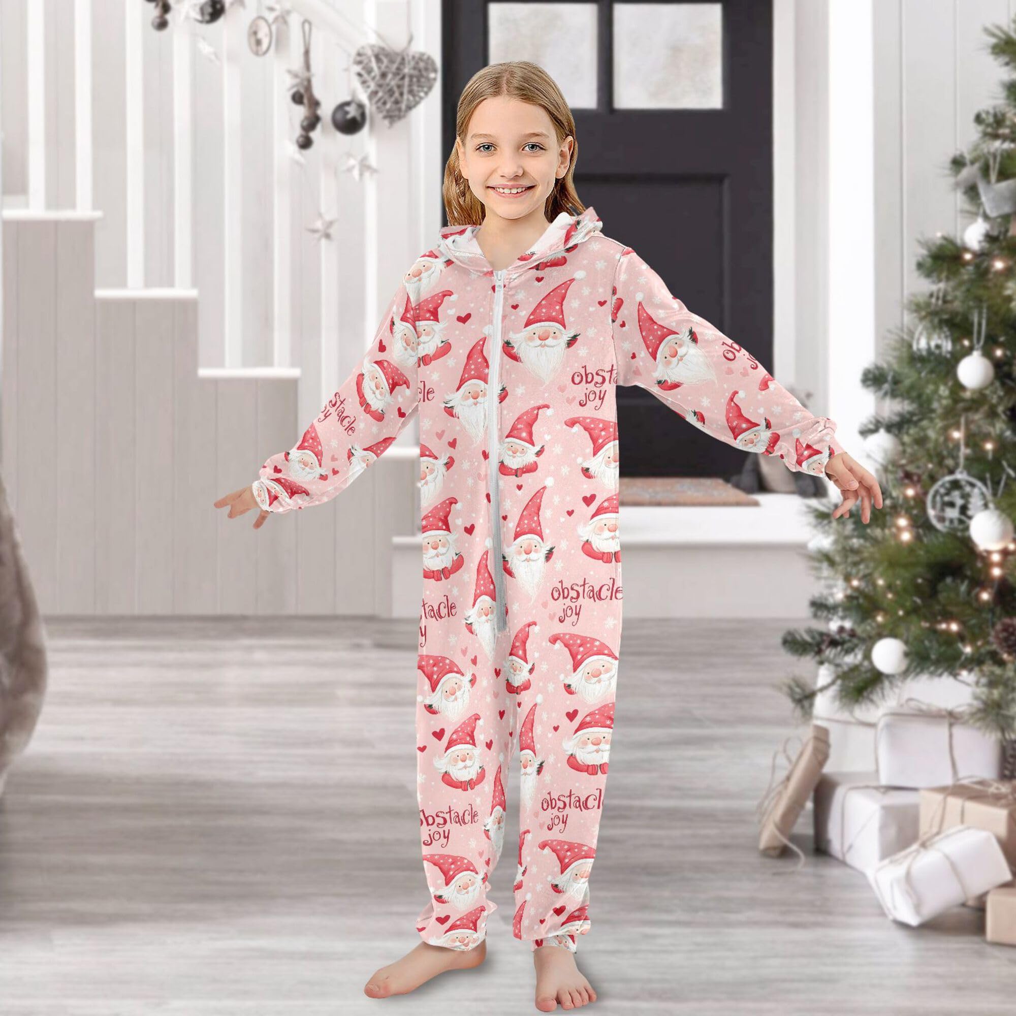 ALAZA Pigiama intero in flanella con cappuccio e cerniera, tuta coordinata per bambini a forma di rana, morbida e calda, abbigliamento sportivo per la casa, 5-6T