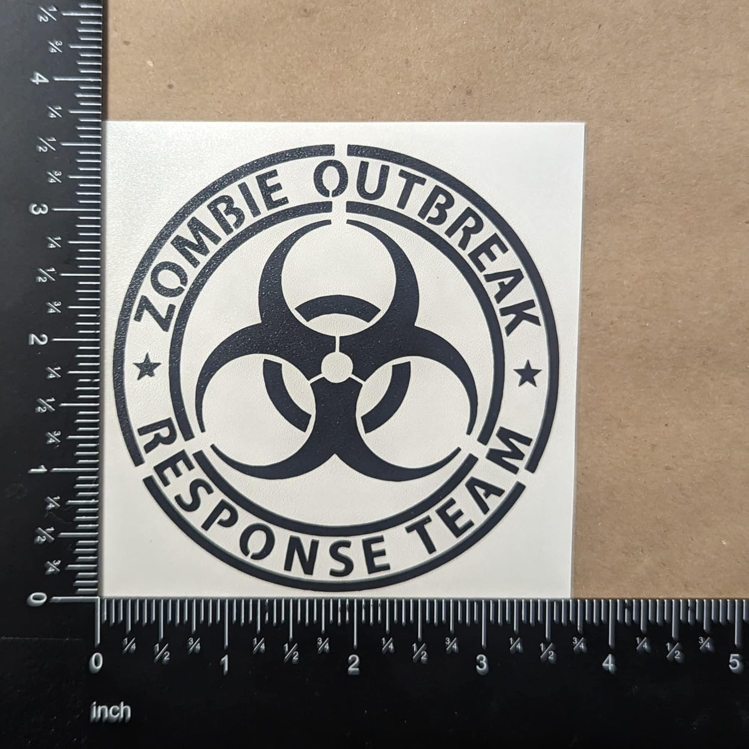 Zombie Decal Pack: Outbreak Response Team, Mirror Zombies, Bloody Hands, Small (3.5"), Black - Image 4