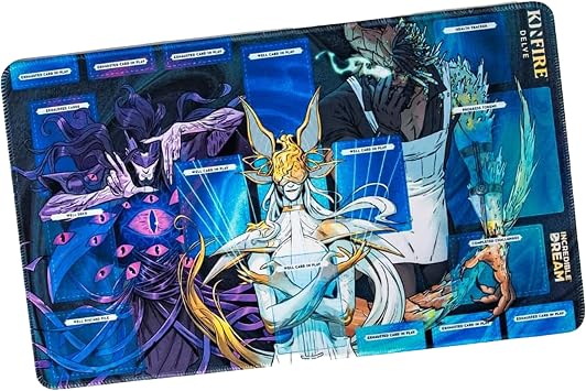 Incredible Dream Kinfire Delve Official Playmat 12x20 Neoprene Game Mat with Stitched Edges Organize Your Well Deck, Health Tracker, and Challenges Smoother Gameplay and Easier Handling