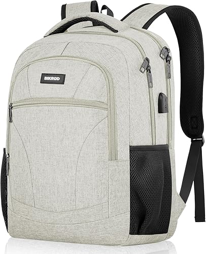 BIKROD Mochila para portátil L19 de 15,6 pulgadas, Beige, 15,6 pulg., Compacto