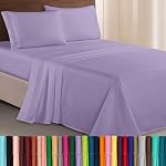 Elegant Comfort Luxurious Premium Hotel Quality Microfiber Three Line Embroidered Softest 4-Piece Bed Sheet Set, Wrinkle and Fade Resistant, Queen, Orange