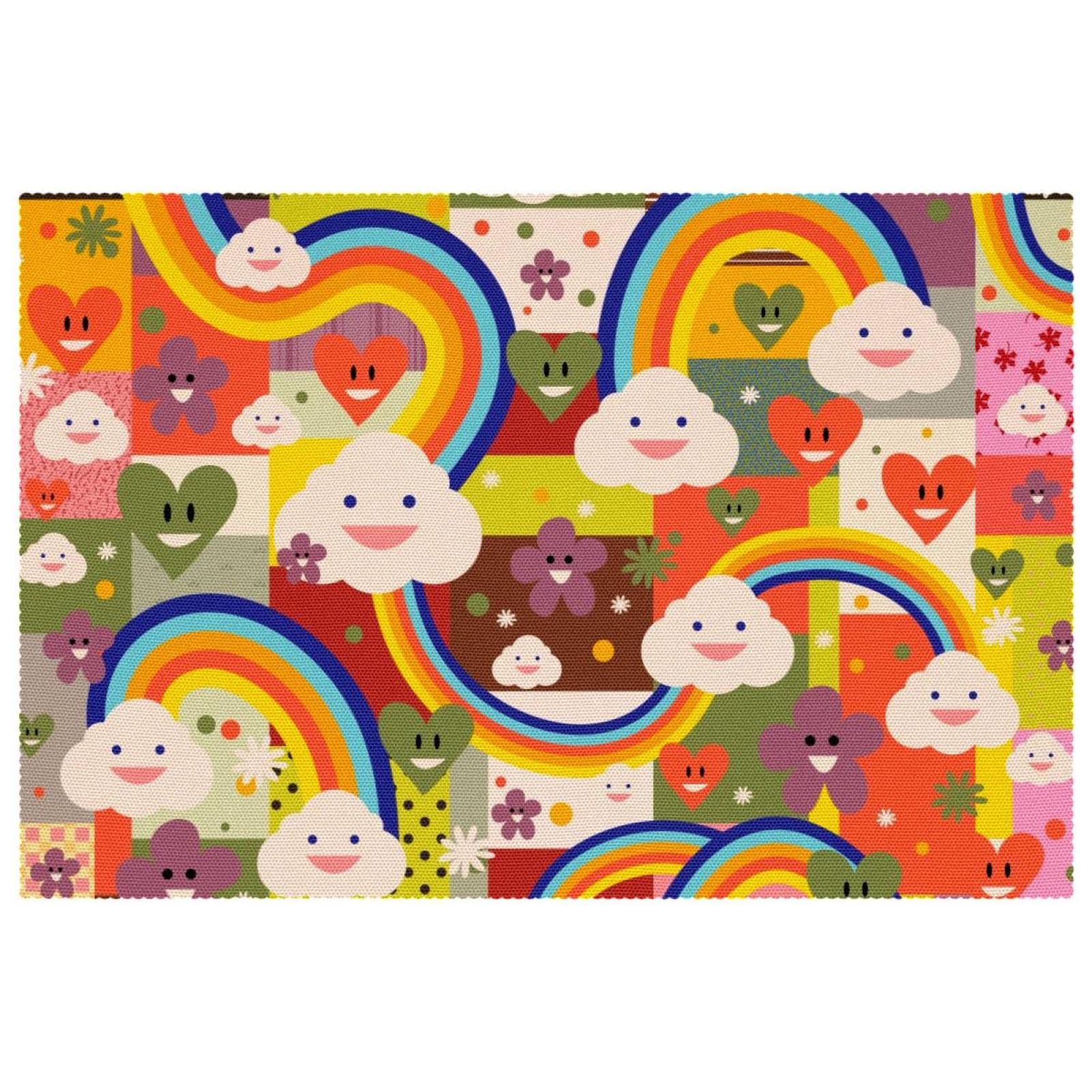 Set de table nuage arc-en-ciel antidérapant résistant chaleur lot de 6