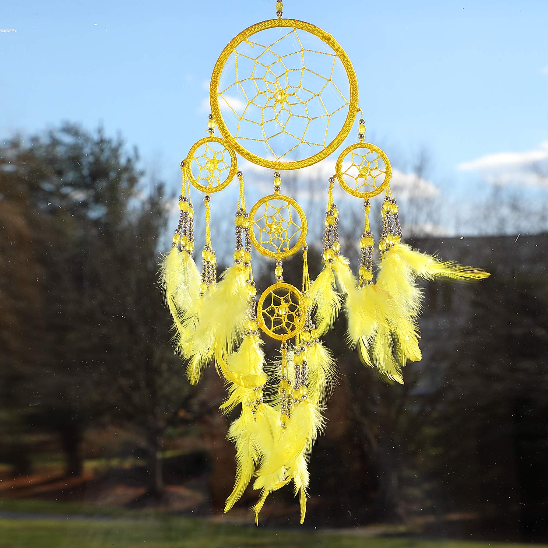 Atrapa Sueños Pequeña Bohemio Dreamcatcher Colgante Ético 12cm 35cm
