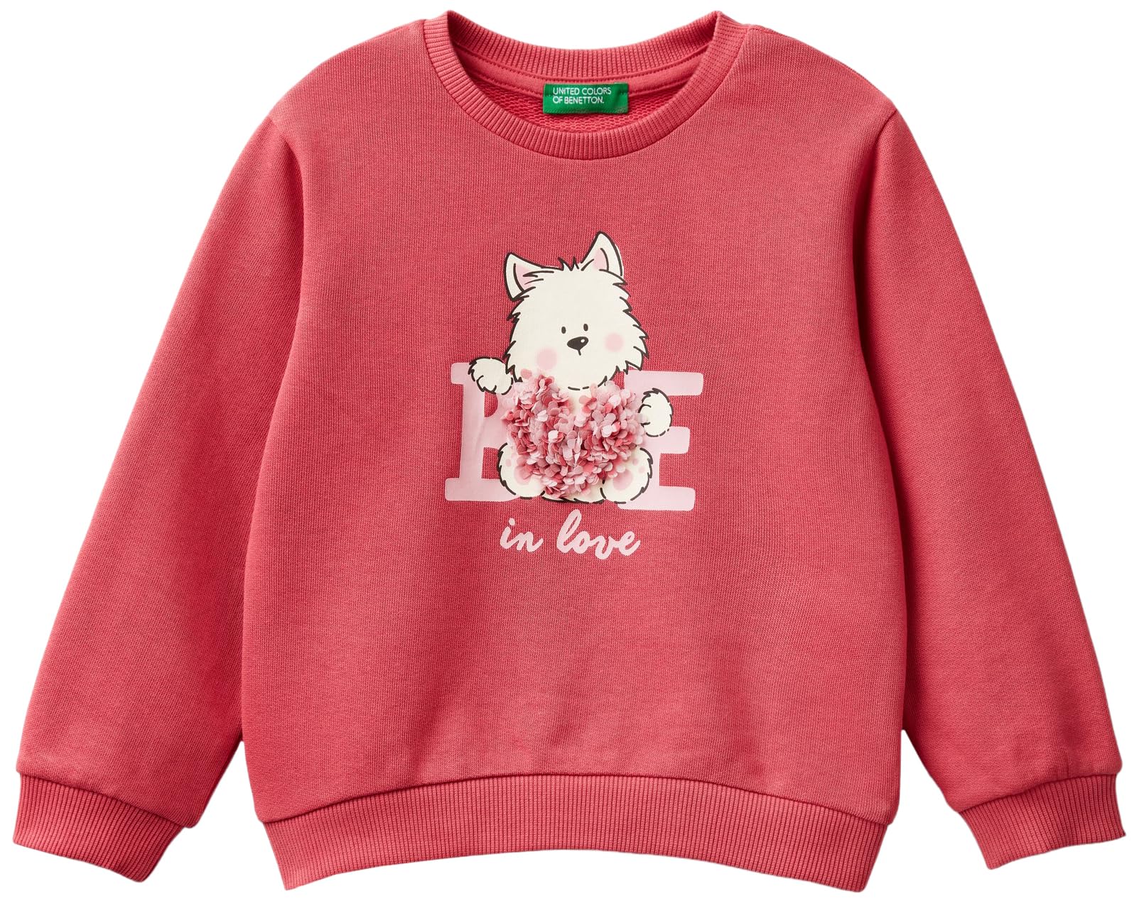 United Colors of Benetton MAGLIA G/C M/L 3J68G10FU Hooded sweatshirt, Rosa