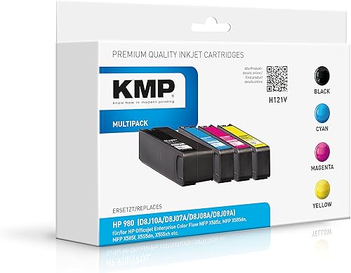 KMP Multipack pour HP OfficeJet Enterprise – x585, h121 V