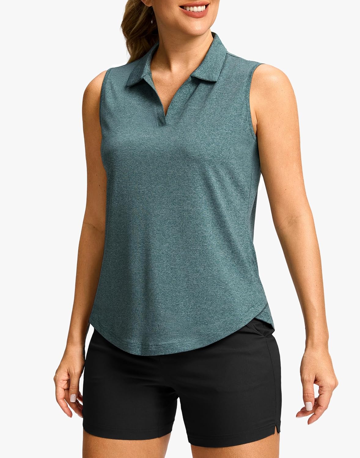 G Gradual Sleeveless Golf Shirts for Women Collared V Neck Tennis Tank Top Cooling Polo UPF 50+ Quick Dry Lightweight - Image 2