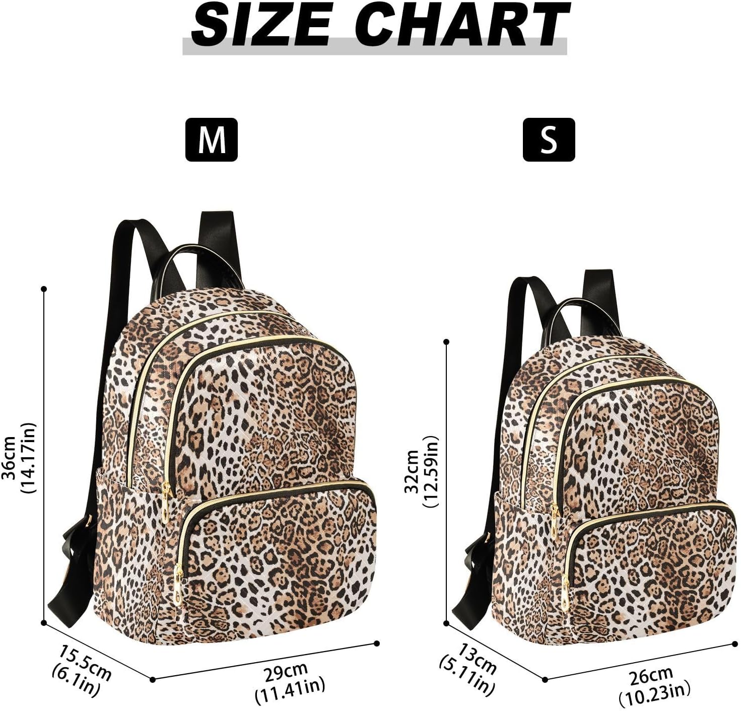 Leopard Skin Beige Backpack Purse for Women Girls Fashion Back Pack Small Mini Daypacks Purse for Lady Traveling College S - Image 3